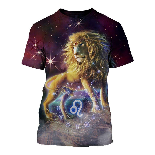 3D ALL OVER PRINTED LEO ZODIAC T SHIRT NTH160867-Apparel-NTH-T-Shirt-S-Vibe Cosy™