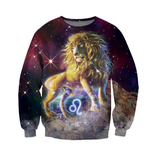 3D ALL OVER PRINTED LEO ZODIAC T SHIRT NTH160867-Apparel-NTH-Sweat Shirt-S-Vibe Cosy™