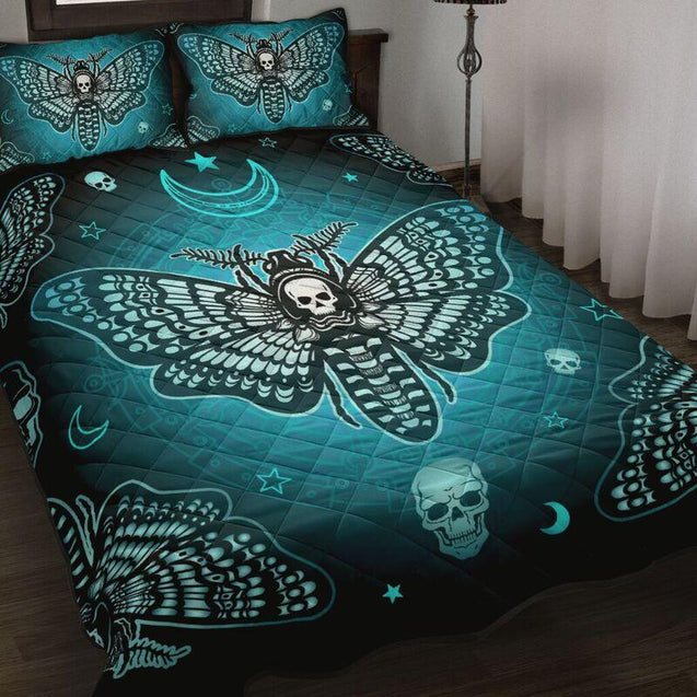 Quilt bedding set love skull QB05272004S PL-Bedding Set-PL8386-Twin-Vibe Cosy™