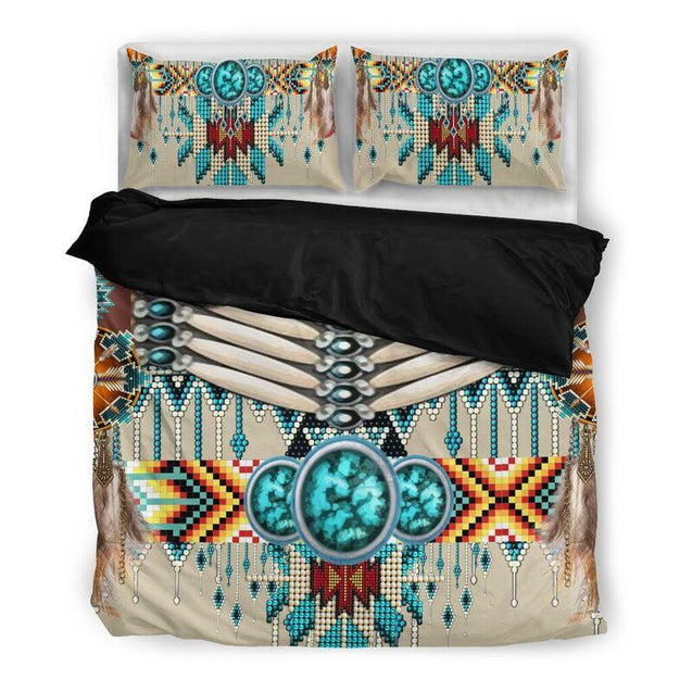 NATIVE AMERICAN PATTERN QBED HP090420BED-BEDDING SETS-HP Arts-US-TWIN-Vibe Cosy™