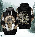 Premium Wolf Native American 3D All Over Printed Unisex Shirts