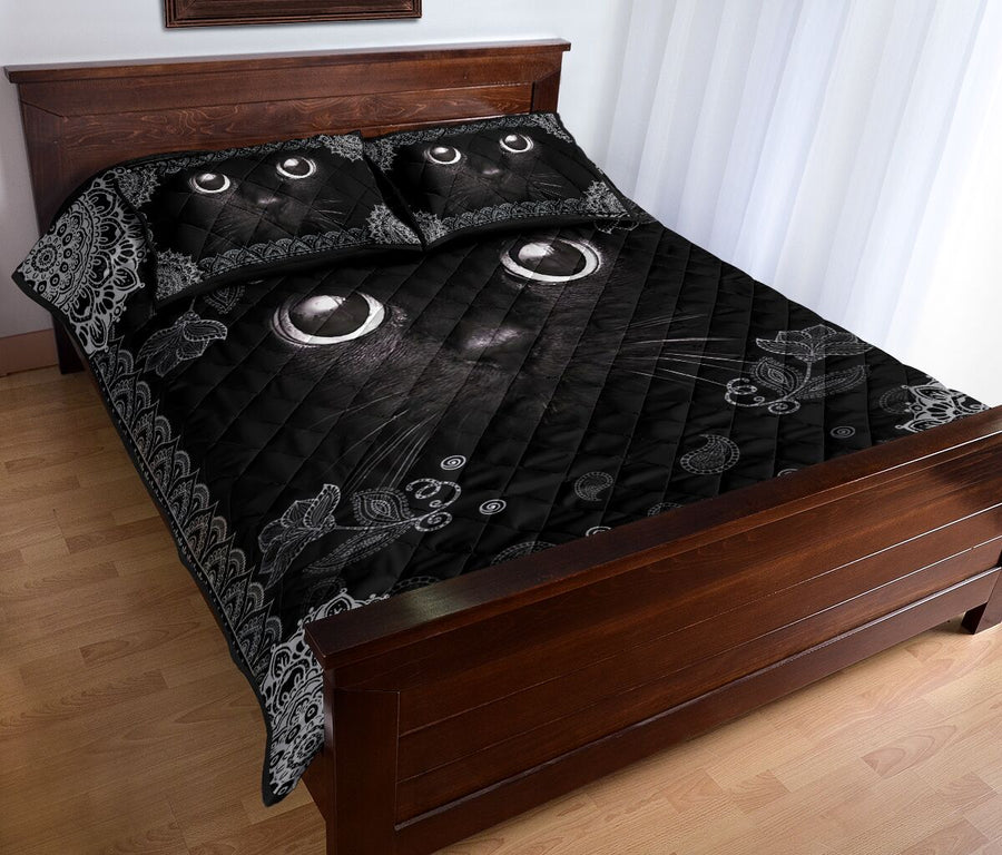 Black Cat Quilt Bedding Set by SUN SU050601-Quilt-SUN-King-Vibe Cosy™