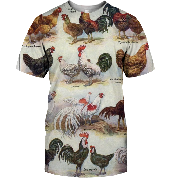 3D All Over Print Chicken Collector Shirt-Apparel-6teenth World-T-Shirt-S-Vibe Cosy™