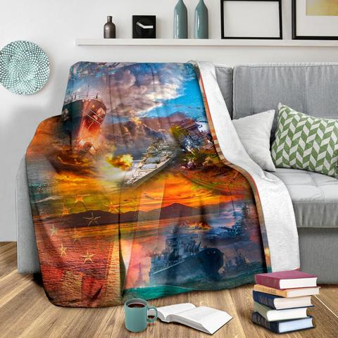 US Navy 3D All Over Printed Blanket