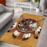 Amazing Four wolves dreamcatcher native Rug