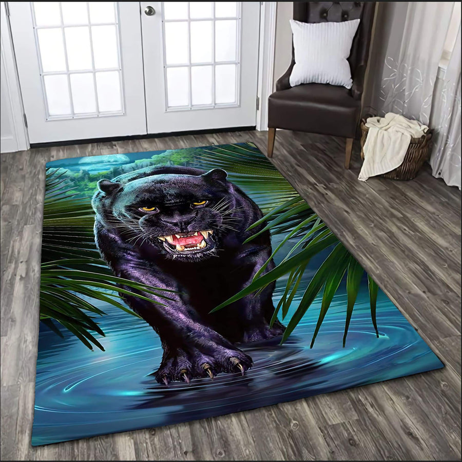 Black King of The Night Jungle Rug DL082820A