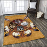 Amazing Four wolves dreamcatcher native Rug