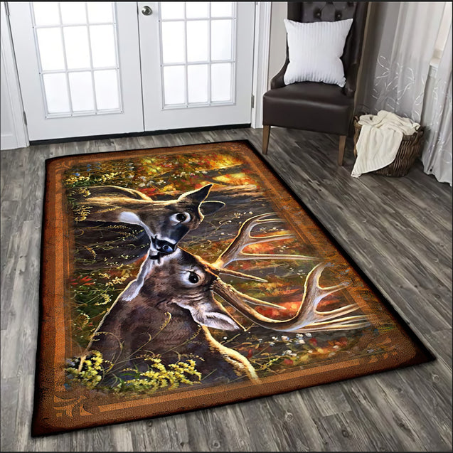 Couple Deer 3D Rug LAM