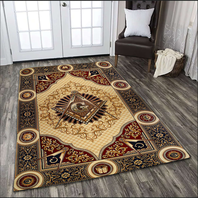 Freemasonry 3D All Over Printed Rug