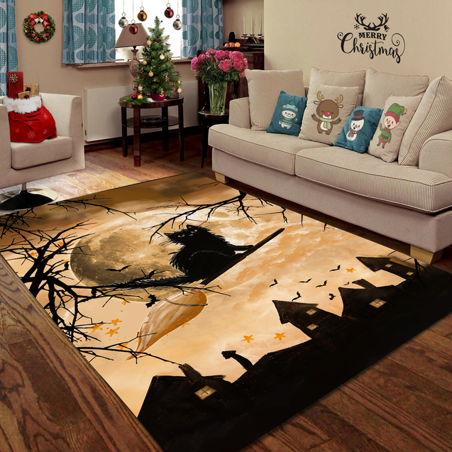 Black Cat Rug JJW08082001-DL