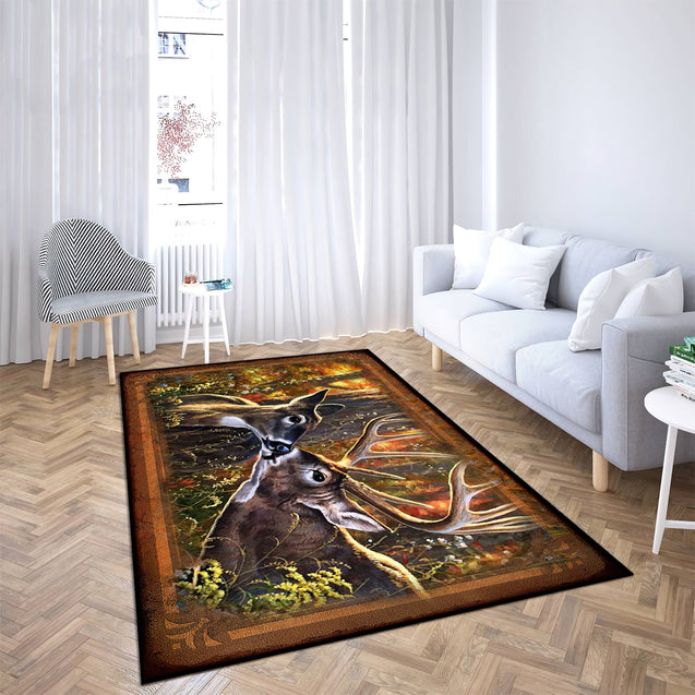 Couple Deer 3D Rug LAM