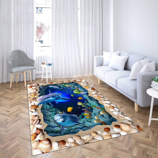 Dolphin Lovers 3D Rug TN29082001