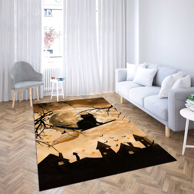 Black Cat Rug JJW08082001-DL