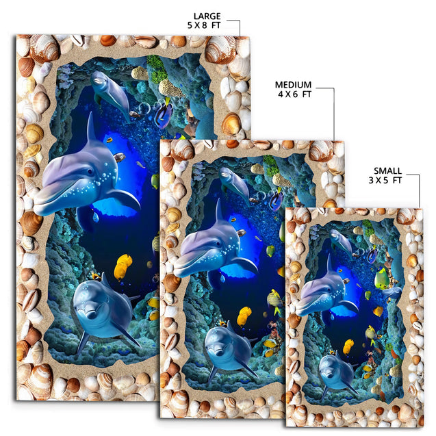 Dolphin Lovers 3D Rug TN29082001