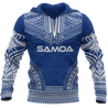 Samoa Polynesian Chief Hoodie - Blue Version DTD11062004-Apparel-PL8386-Vibe Cosy™
