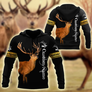 Custom Name - Love Deer 3D All Over Printed Shirts For Men And Woman