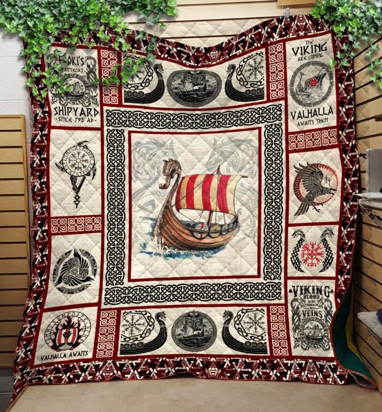 Viking 3D All Over Printed Quilt