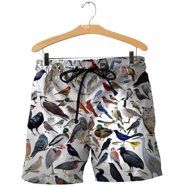 3D All Over Printed Birds Clothes-Apparel-HP Arts-SHORTS-S-Vibe Cosy™