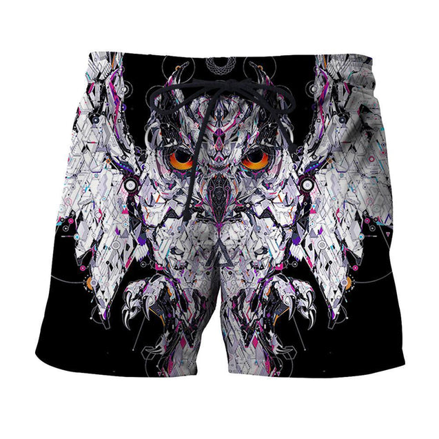 3D All Over Printed Owl Shirts and Shorts-Apparel-HP Arts-SHORTS-S-Vibe Cosy™