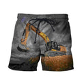 3D All Over Printed CAT Excavator Shirts and Shorts-Apparel-HP Arts-SHORTS-S-Vibe Cosy™