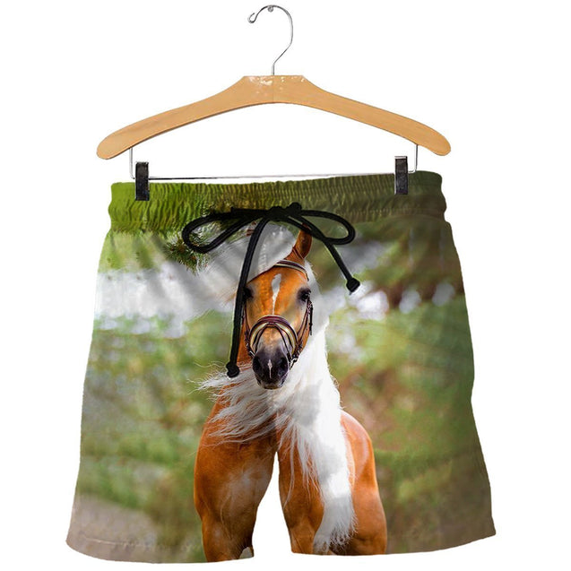 3D All Over Printed Horse Haflinger Shirts-Apparel-HP Arts-SHORTS-S-Vibe Cosy™