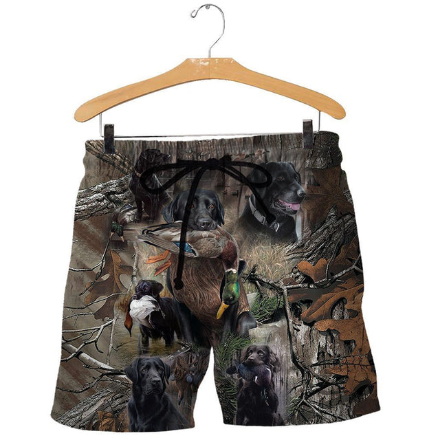 3D All Over Printed Labrador Retriever Hunting Dog Camo Art-Apparel-HP Arts-SHORTS-S-Vibe Cosy™