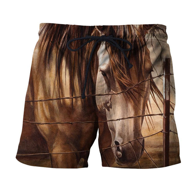 3D All Over Printed Horse Art-Apparel-HP Arts-SHORTS-S-Vibe Cosy™