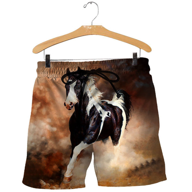 3D All Over Printed Pinto Horse Shirts-Apparel-HP Arts-SHORTS-S-Vibe Cosy™
