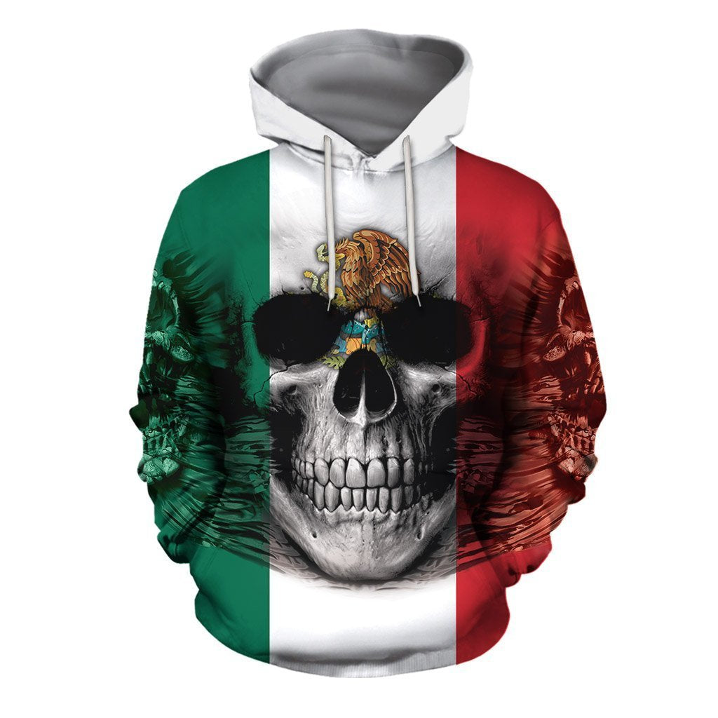 3D All Over Mexican Skull Hoodie-Apparel-HP Arts-Hoodie-S-Vibe Cosy™