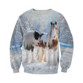 3D All Over Printed Winter Friesian Horse-Apparel-HP Arts-Sweatshirt-S-Vibe Cosy™