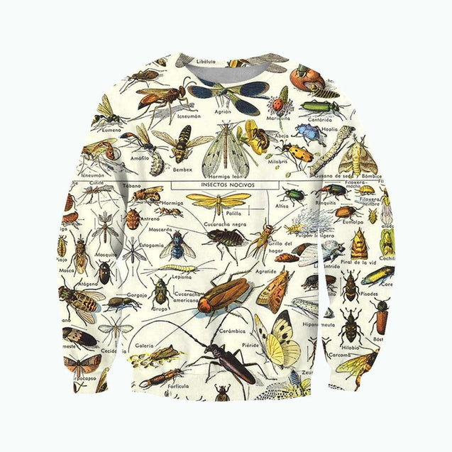 3D All Over Printed Insects Clothes-Apparel-HP Arts-Sweatshirt-S-Vibe Cosy™