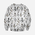 3D All Over Printed Penguins of the World Shirts And Shorts-Apparel-HP Arts-Sweatshirt-S-Vibe Cosy™