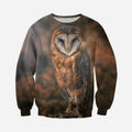3D All Over Printed Owl Royal Shirts and Shorts-Apparel-HP Arts-Sweatshirt-S-Vibe Cosy™