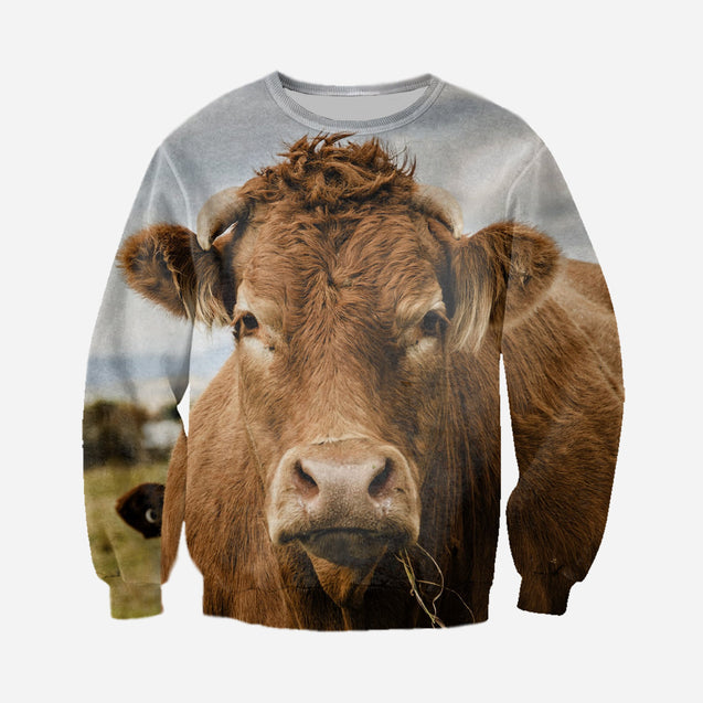 3D All Over Printed Cow-Apparel-HP Arts-Sweatshirt-S-Vibe Cosy™