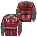 3D All Over Printed Samurai Red Armor Set Shirts and Shorts-Apparel-6teenth World-Sweatshirt-S-Vibe Cosy™