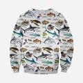3D All Over Printed Marine Animals of the Caribbean Ocean Shirts And Shorts-Apparel-HP Arts-Sweatshirt-S-Vibe Cosy™