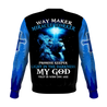 Way Maker Miracle Worker Promise Keeper Light In The Darkness Blue Lion All Over Printed Shirt - Amaze Style™-Apparel