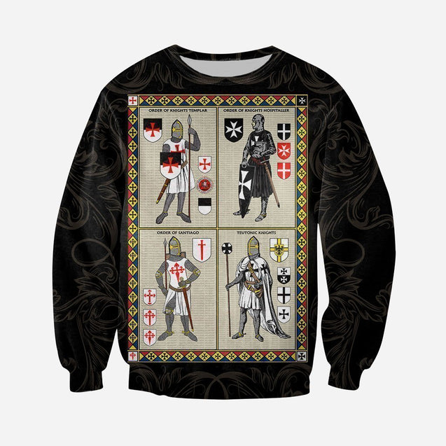 3D All Over Printed Four Types Of Knight Shirts and Shorts-Knight Templar-LIASOSO-Sweatshirt-XS-Vibe Cosy™