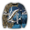 Sturgeon fishing Sport Camo Tattoos - Blue version TR070301 - Amaze Style™-Apparel