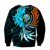 Amazing Eagle Warrior Polynesian 3D Tattoo Unisex Deluxe Hoodie ML