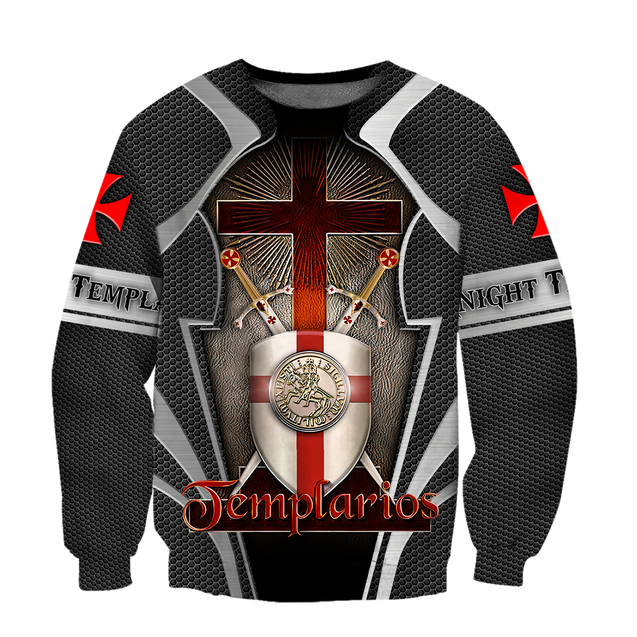 Premium Red Cross Shield Swords Knight Templar All Over Printed Shirts For Men And Women MEI