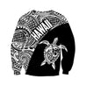 Hawaii Hoodie Turtle Mermaid Polynesian Wave - White Hoodie-Apparel-Phaethon-Sweat Shirt-S-Vibe Cosy™