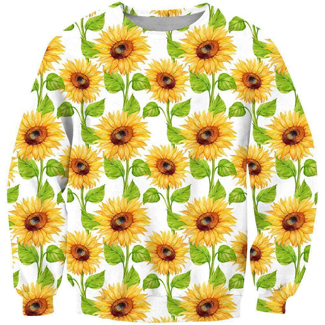 All Over Printing Beautiful Sunflowers Shirt-Apparel-Phaethon-Sweatshirt-S-Vibe Cosy™