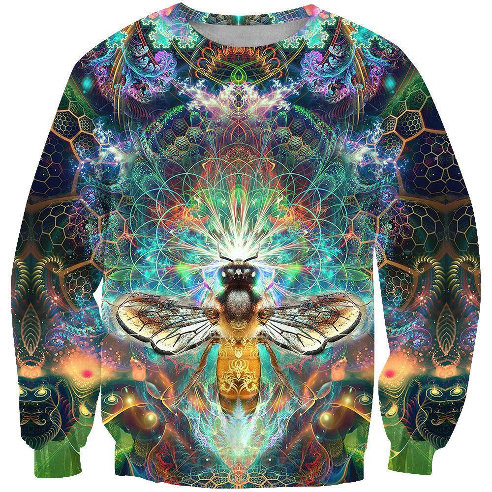 3D All Over Galaxy Bumble Bee Hoodie-Apparel-Phaethon-Sweat Shirt-S-Vibe Cosy™