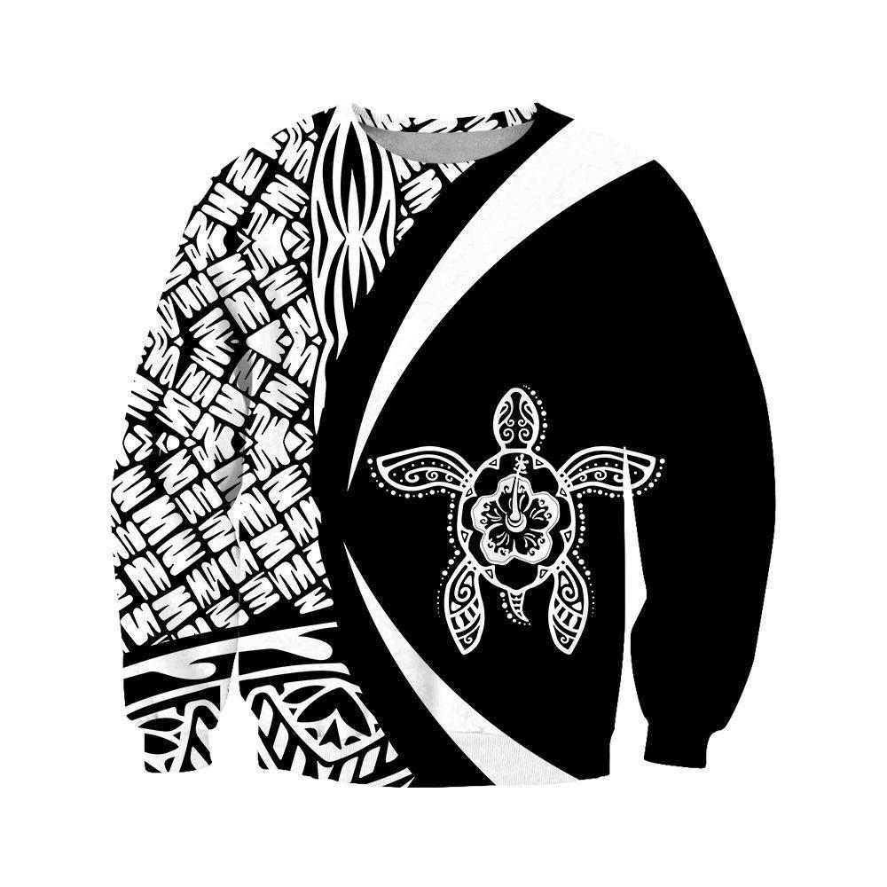 Hawaii Turtle Polynesian Hoodie - Circle Style White Color - AH - J9-ALL OVER PRINT ZIP HOODIES (P)-Phaethon-Sweat Shirt-5XL-Vibe Cosy™