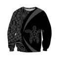 Hawaii Turtle Polynesian Hoodie - Circle Style Gray Color - AH - J9-ALL OVER PRINT HOODIES (P)-Phaethon-Sweat shirt-XL-Vibe Cosy™