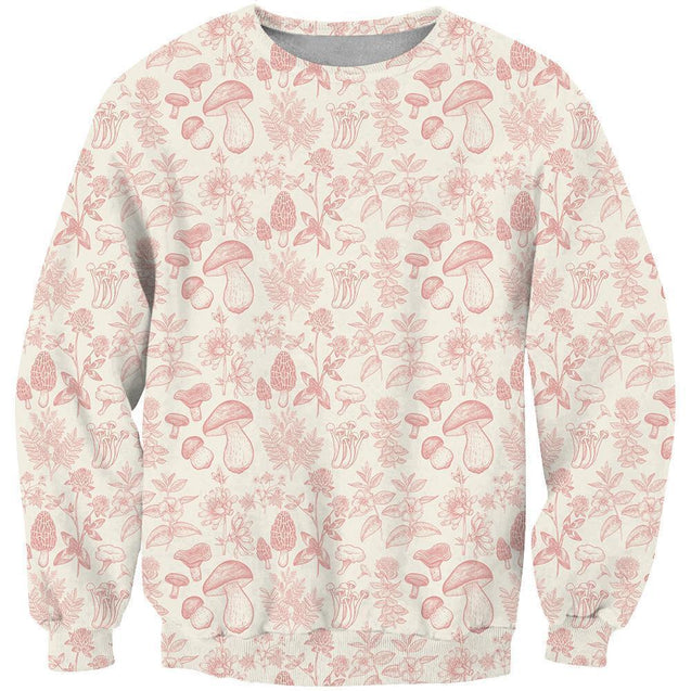 3D All Over Printing Red Pink Mushroom Premium Shirt-Apparel-Phaethon-Sweatshirt-S-Vibe Cosy™