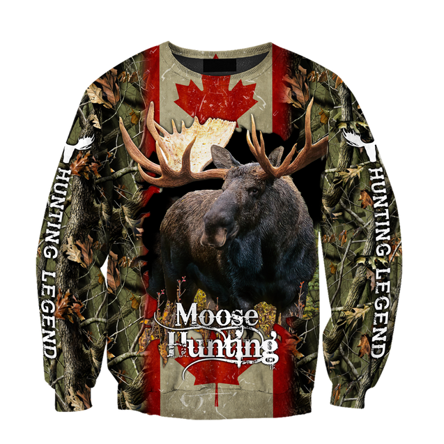 Canada Moose Hunting Legend 3D All Over Print Hoodie TR1209202