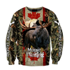 Canada Moose Hunting Legend 3D All Over Print Hoodie TR1209202