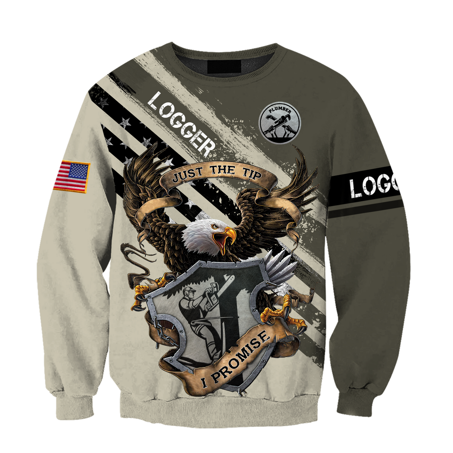 American Bald Eagle Logger Man Unisex Shirts DL1006202